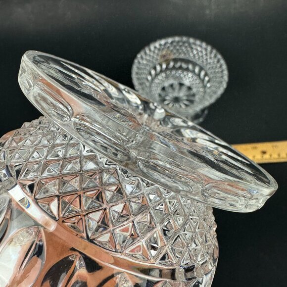 2 Vtg Candy Dishes Small Short Crystal Clear Lead Crystal Glass Made in Germany - Picture 9 of 10